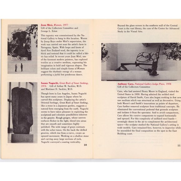 VINTAGE 1980 NATIONAL GALLERY OF ART EAST BUILDING GENERAL BROCHURE 16 PAGES - Picture 4 of 5